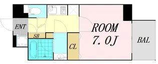 クレビオス天満橋【2階】の間取り
