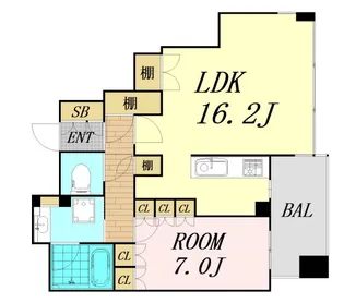 梅田ガーデンレジデンス【38階】の間取り