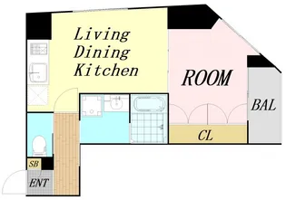 コスモ釣鐘町【4階】の間取り
