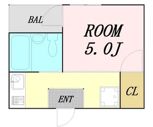 アメニティ新大阪2番館【1階】の間取り