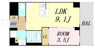 プレサンス塚本ベラビィ【14階】の間取り