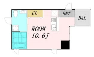 ルクレ堺筋本町レジデンス【13階】の間取り