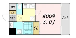 プレサンス梅田【6階】の間取り