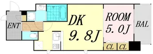 スプランディッド淀屋橋DUE【11階】の間取り