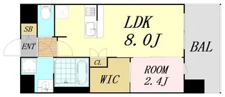 セレニテ阿波座ミラク【5階】の間取り