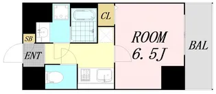 大阪府大阪市西区新町3丁目【マンション】の間取り