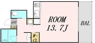 大阪府大阪市福島区福島1丁目【マンション】の間取り