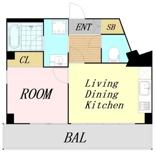 リブウッド大阪城【4階】の間取り