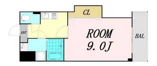 クラビス上町台【4階】の間取り