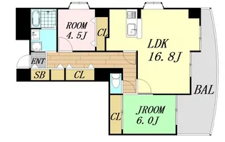東明マンション江坂Ⅱ【7階】の間取り