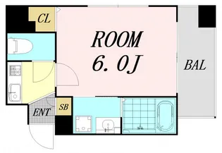 アクアプレイス梅田Ⅱ【6階】の間取り