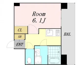 エスリード南森町【8階】の間取り
