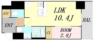 1LDKの間取り画像