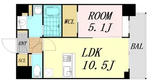 スプランディッド江坂III【7階】の間取り
