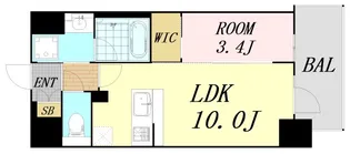 ズーノクルーズ江坂【8階】の間取り