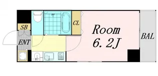 プレサンス梅田インテルノ【10階】の間取り
