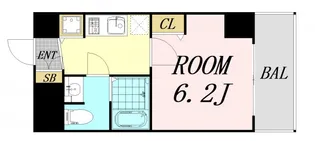 セオリー大阪フルール【2階】の間取り