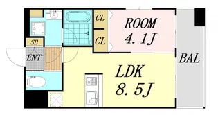 プレジオ城北【5階】の間取り