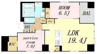 シークレフ北浜【9階】の間取り