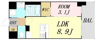 ファーストフィオーレ江坂ガーデン【3階】の間取り