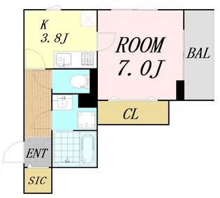 コートドヴィラージュ【3階】の間取り