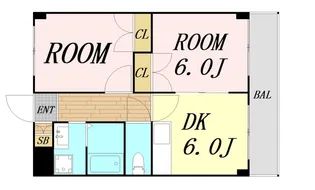 M’プラザ城東六番館【9階】の間取り