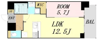 プレサンスOSAKA東成中本ハーヴィル【8階】の間取り