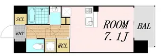 レジュールアッシュ桜宮エクシード【10階】の間取り