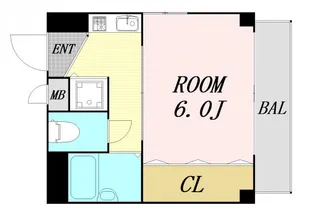 大阪府大阪市北区大淀中5丁目【マンション】の間取り