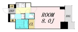 大阪府大阪市中央区谷町5丁目【マンション】の間取り