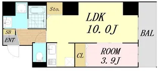 1LDKの間取り画像