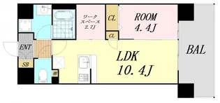 ATKレジデンスなんば【2階】の間取り