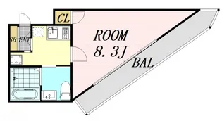 セイワパレス堂島シティ【7階】の間取り