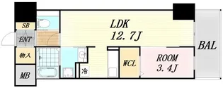 LaSante梅田北【7階】の間取り
