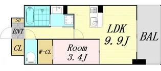 LASANTE梅田北【4階】の間取り
