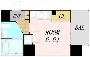 大阪府大阪市中央区十二軒町【マンション】の間取り