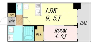 S-RESIDENCE東三国amante【8階】の間取り