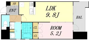 セイワパレス大手前西【7階】の間取り