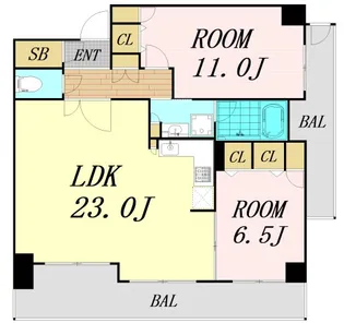 フェニックス日本橋高津【11階】の間取り