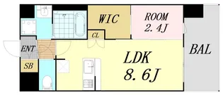 セレニテ阿波座ミラク【13階】の間取り