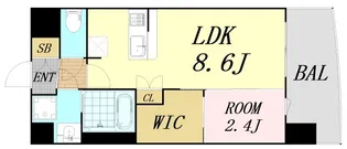 セレニテ阿波座ミラク【7階】の間取り
