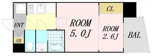 セレニテ阿波座ミラク【12階】の間取り
