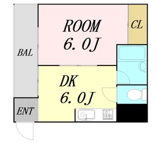 大阪府大阪市浪速区桜川2丁目【マンション】の間取り