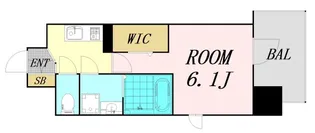 ワールドアイ梅田WEST【14階】の間取り