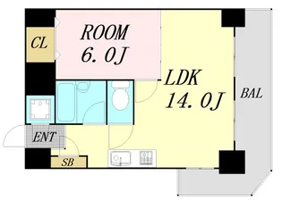 カーサ土佐堀【8階】の間取り