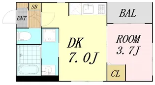 ハーモニーテラス中宮Ⅱ【3階】の間取り