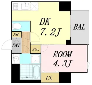 ウインズコート桜塚【2階】の間取り