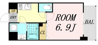 フォーリアライズ難波シエロ【11階】の間取り