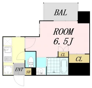 セレニテ難波グランデシュッド【6階】の間取り