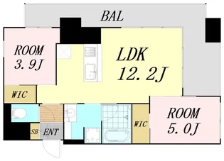 ノルデンタワー南森町アドバンス【14階】の間取り